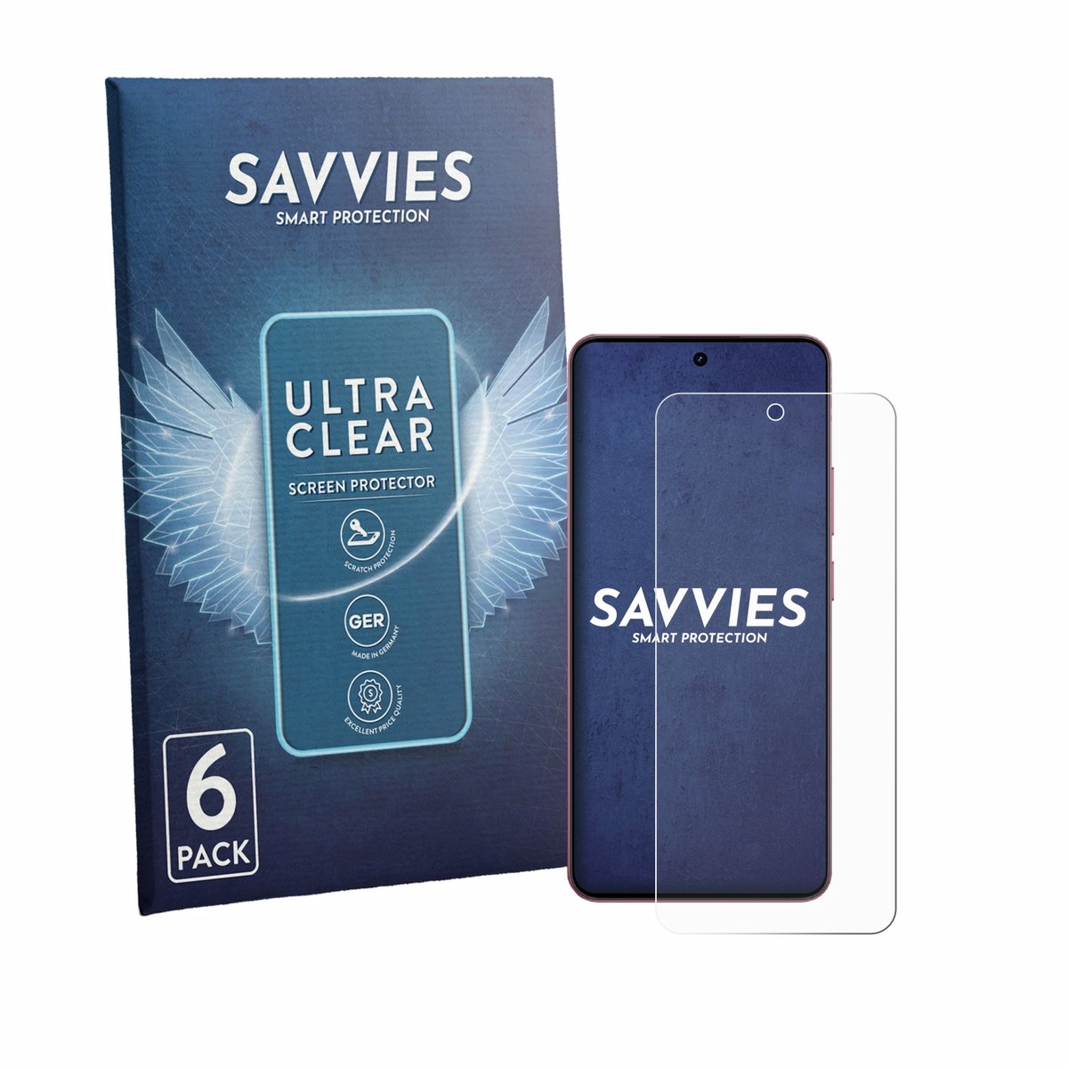 Savvies - Screenprotector voor realme P4 Lite - Folie Beschermfolie transparant 6 Stuks