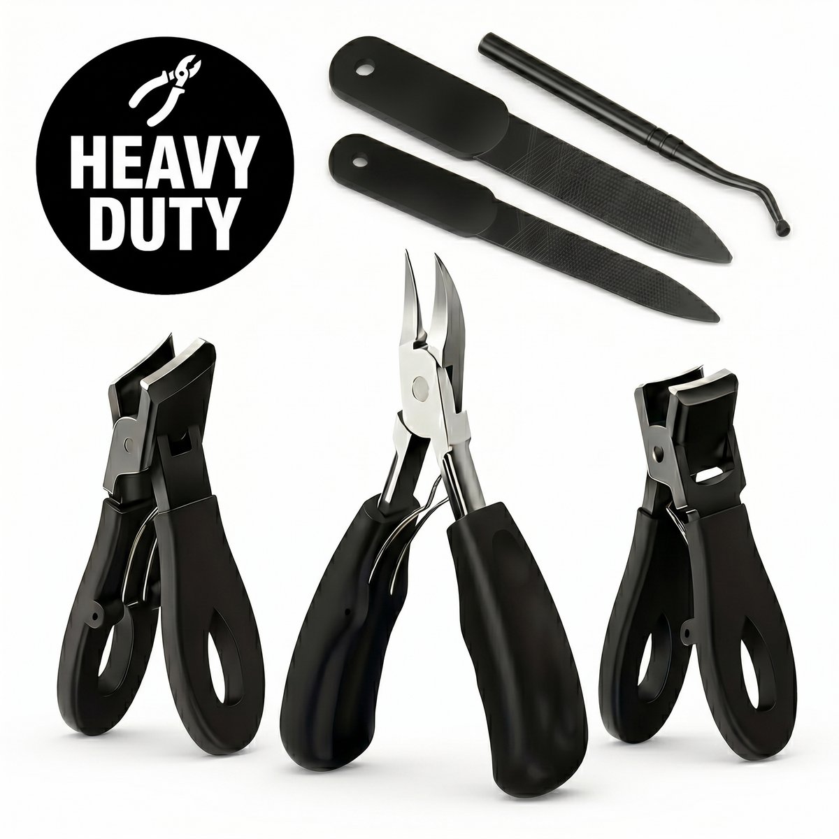 Set van 6x Heavy Duty Deluxe Nagelverzorgingsset | Nagelgarnituur Nagelschaar Nageltang | ingegroeide teennagel | Verdikte nagel Kalknagels Schimmelnagels | Nagel set Nagelschaar | Pedicureset Nagelverzorgingsset Pedicure Manicure Manicureset