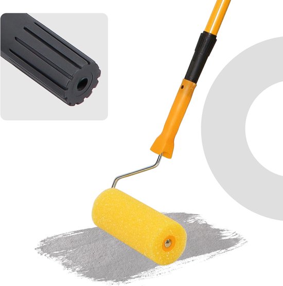 Telescoopsteel Verfroller - Verlengsteel Schilder - Schilderen Zonder Ladder - Verstelbare Lengte - 160-300 cm - Zilver van Merkloos	 — afbeelding 5