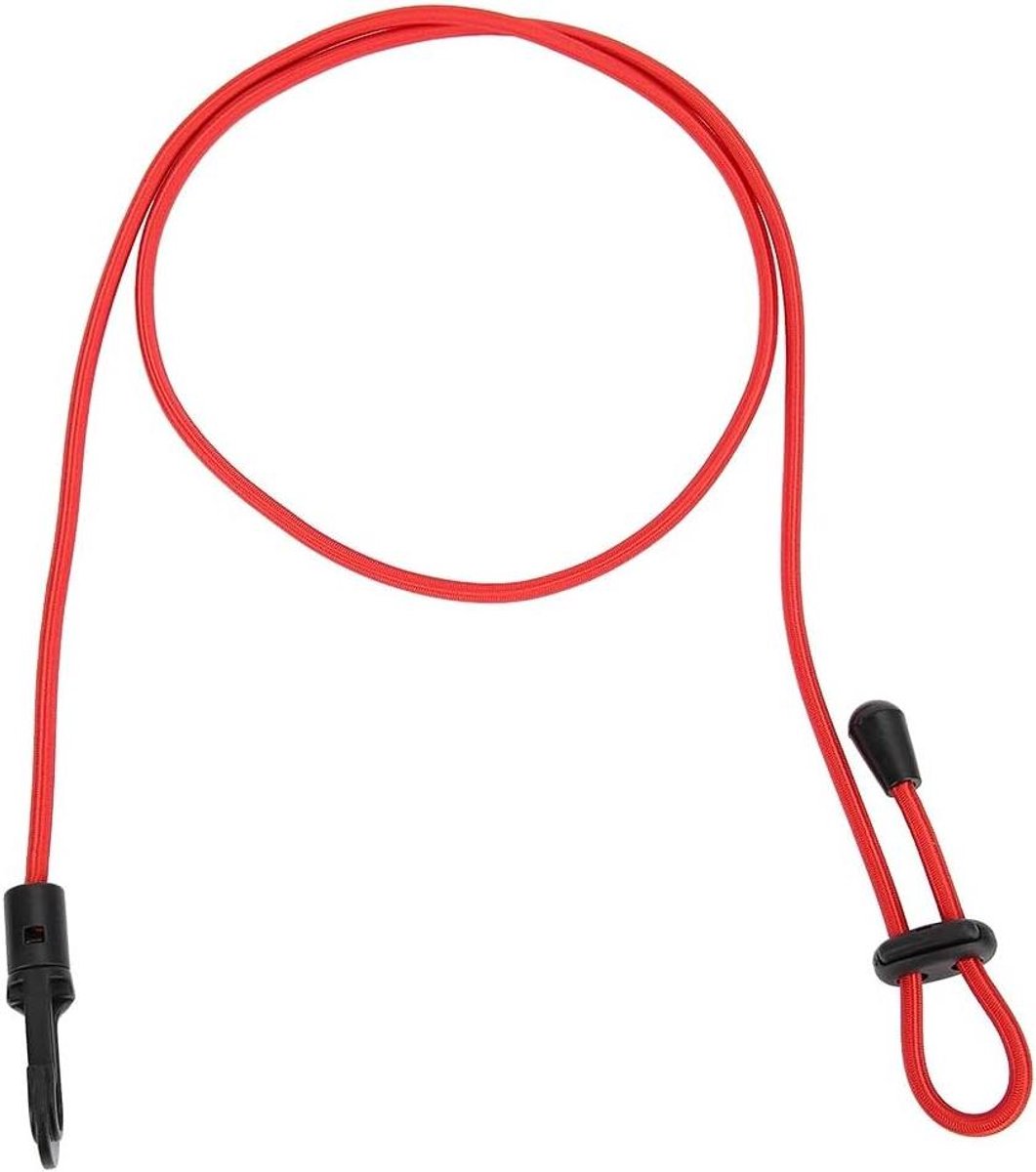 Kajak Paddle Leash - Opgerold Lanyard Touw - Veilig Uitrusting Beveiligen - UV-Behandelde Elastische Riem - 99 cm - Rood