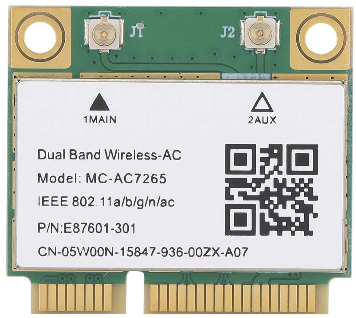 Golden crown - Netwerk Bluetooth-kaart - Dual Band WiFi-adapter - Hoge snelheid - PCI-E halve minikaart - 802.11ac - Geschikt voor snelle internetverb