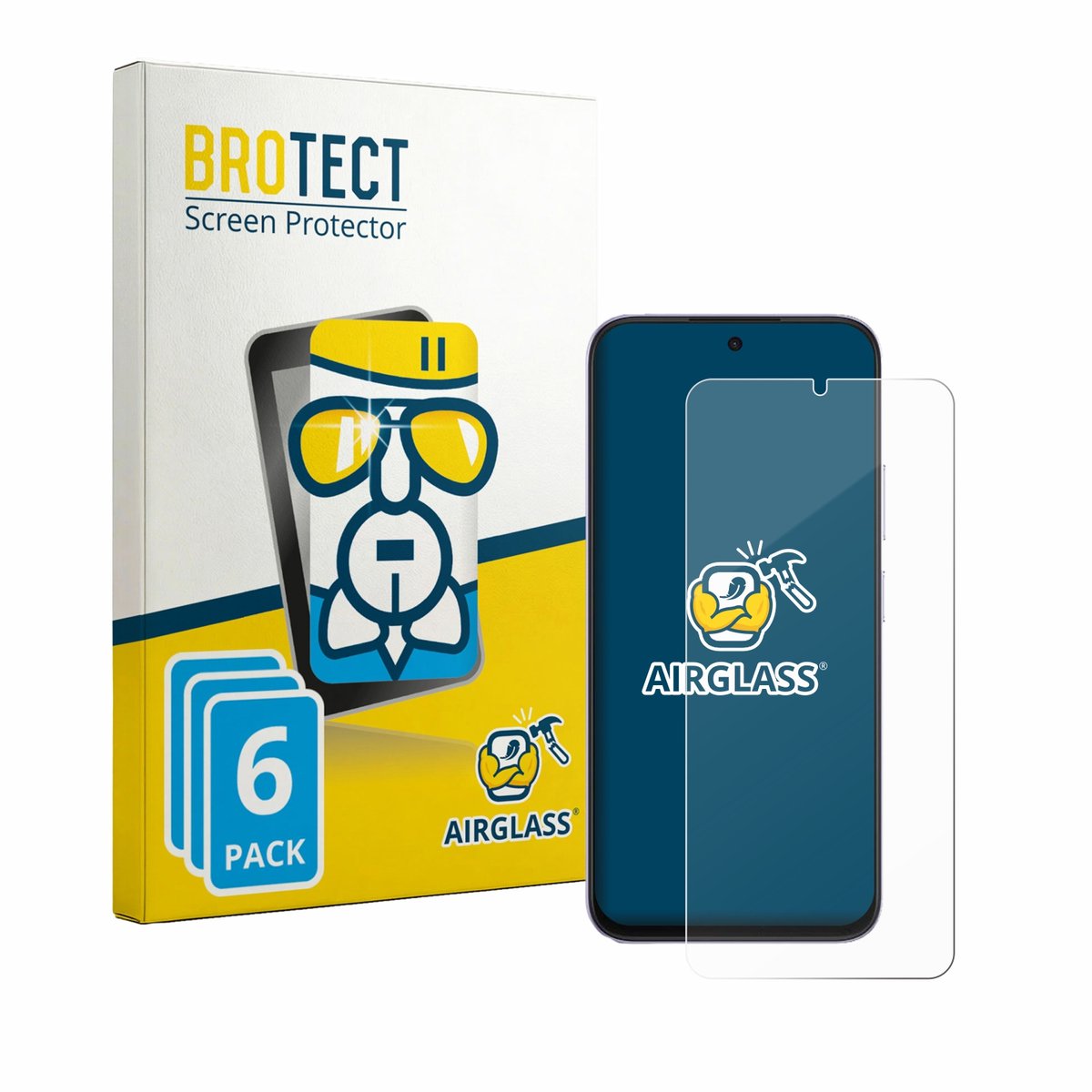 Screenprotector 6 Stuks voor Honor Play 80 Beschermglas transparant