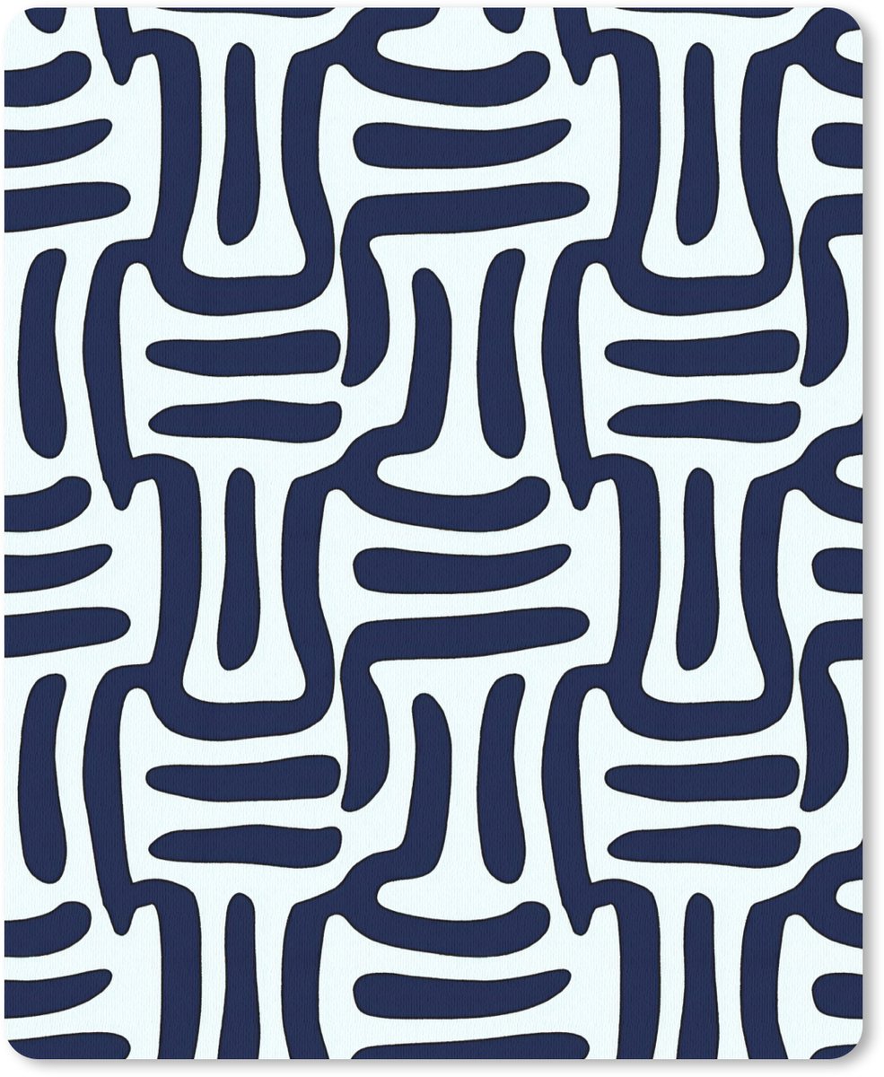 Muismat 12x16 cm - Mousepad Abstract - Modern - Blauw - Muismatten