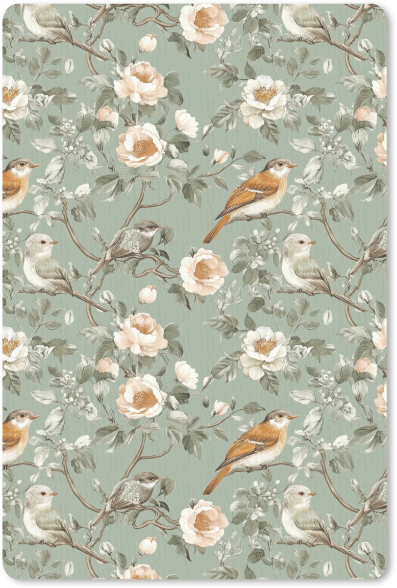 Muismat 13x20 cm - Mousepad Roze - Vogels - Kleurrijk - Muismatten