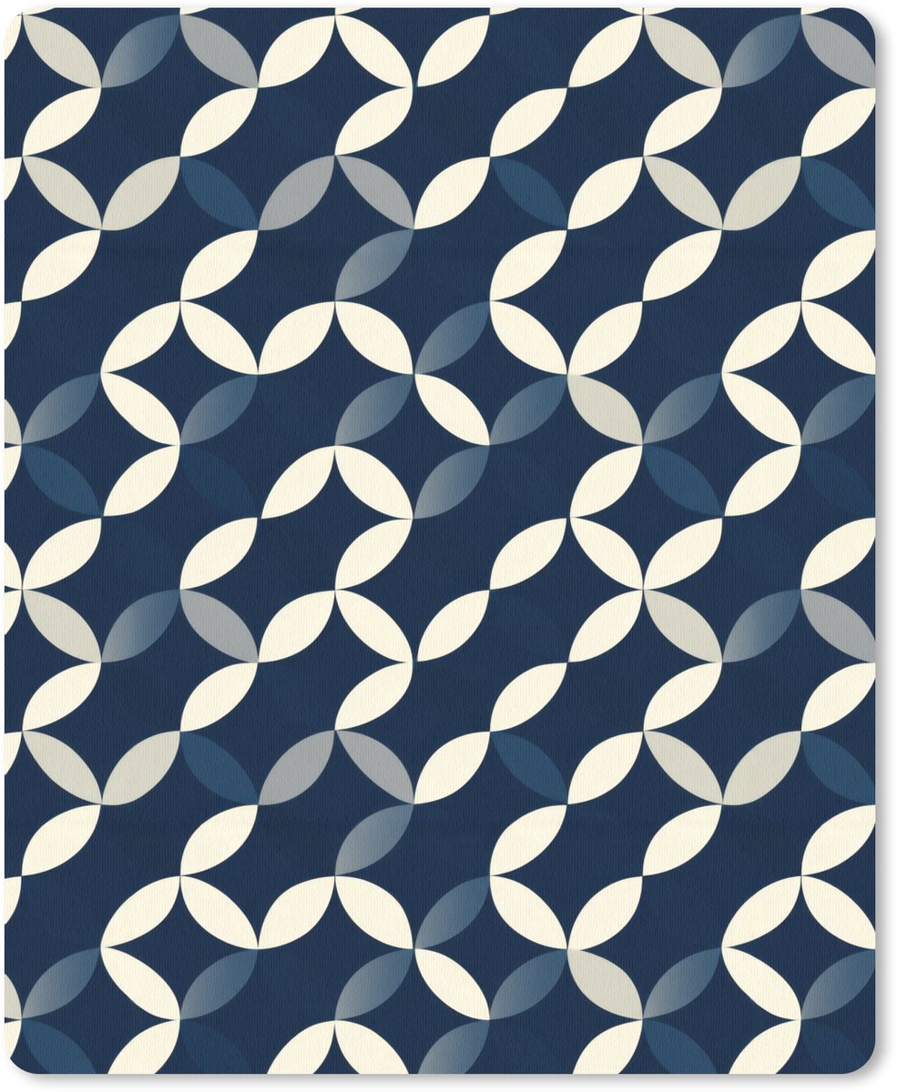Muismat 12x16 cm - Mousepad Abstract - Patroon - Blauw - Muismatten