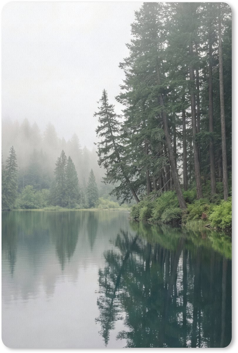 Muismat 13x20 cm - Mousepad Bergen - Meer - Bos - Muismatten