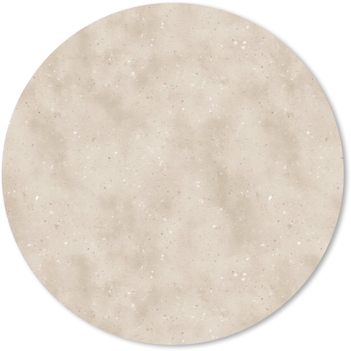 Muismat rond 30x30 cm - Mousepad Structuur - Spikkels - Beige - Ronde muismatten