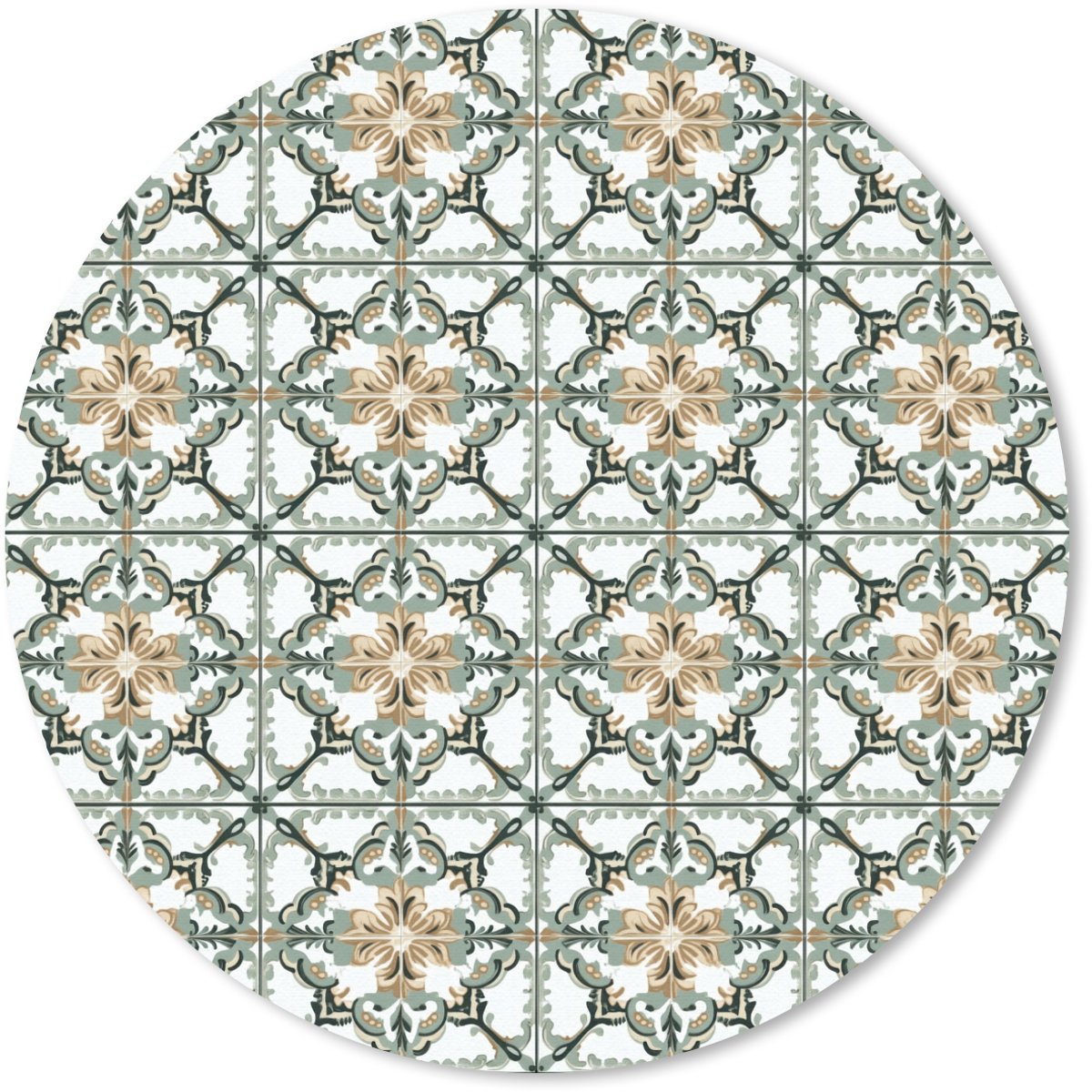 Muismat rond 20x20 cm - Mousepad Floraal - Verweerd - Keurrijk - Ronde muismatten