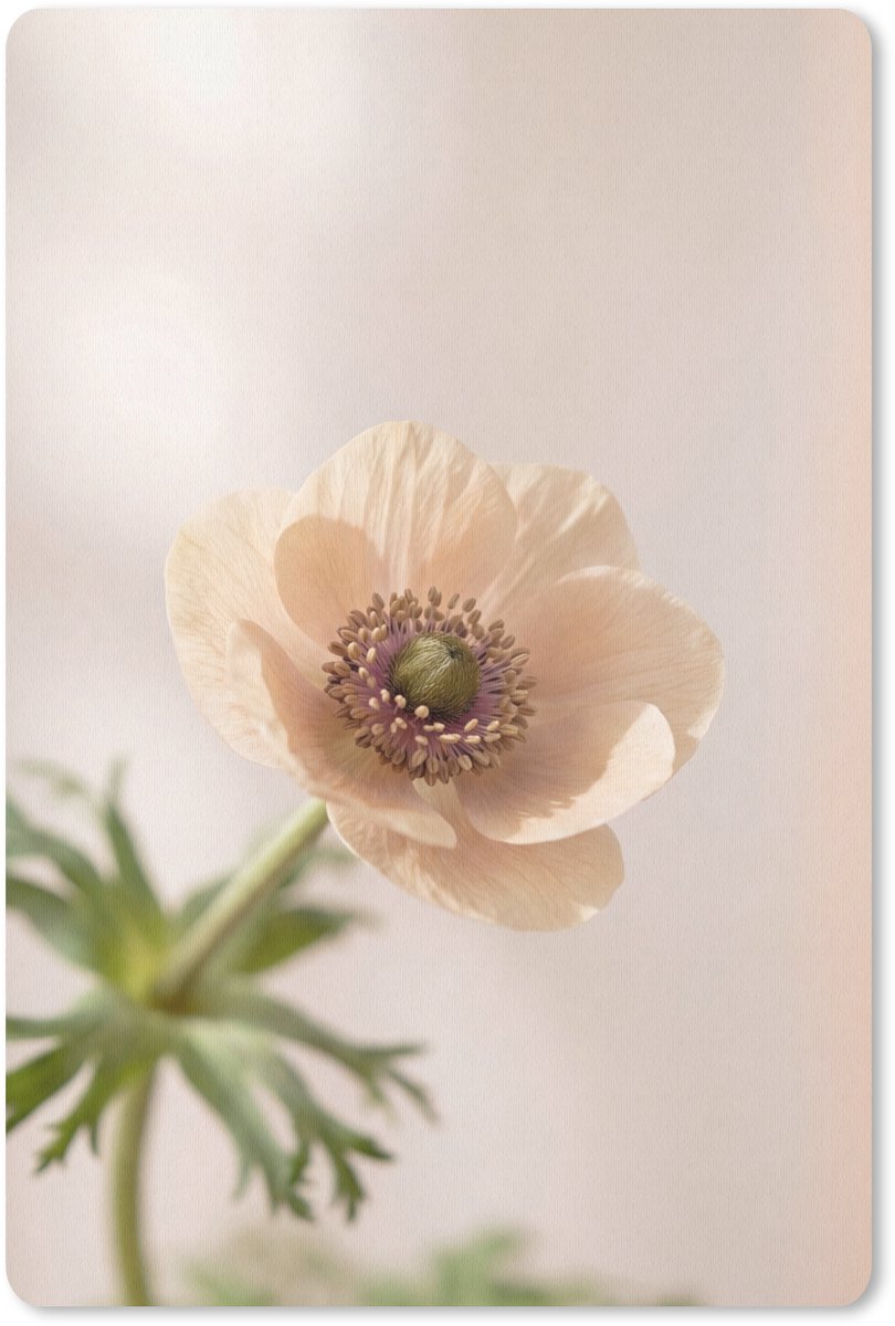 Muismat 13x20 cm - Mousepad Bloem - Minimalistisch - Groen - Muismatten