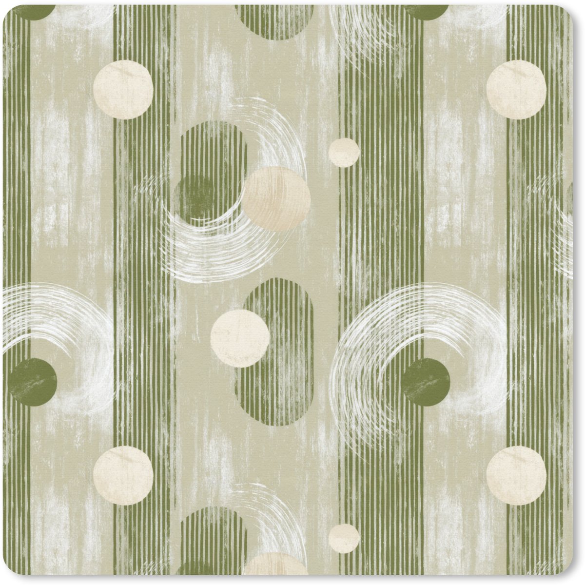 Muismat 30x30 cm - Mousepad Artistiek - Modern - Groen - Muismatten