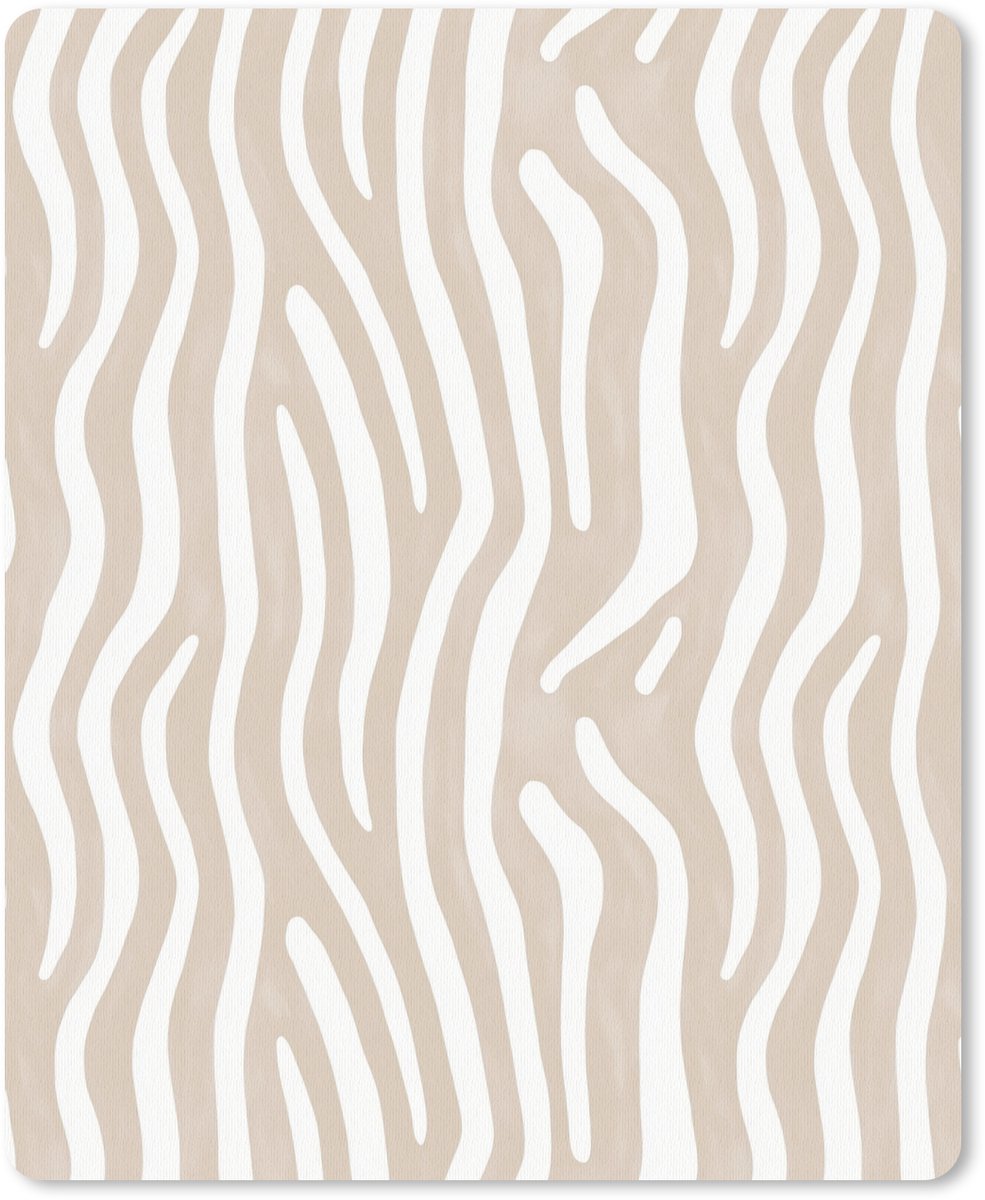 Muismat 12x16 cm - Mousepad Abstract - Zebra - Beige - Muismatten