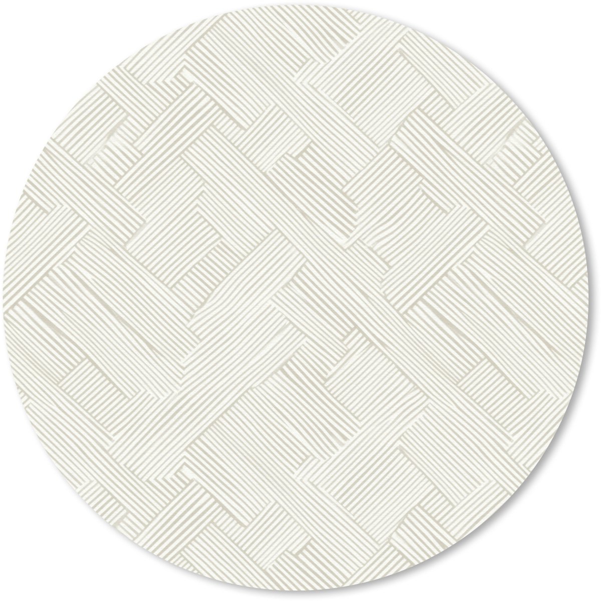 Muismat rond 20x20 cm - Mousepad Textuur - Abstract - Beige - Ronde muismatten