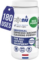 Caffenu Universele Reinigingspoeder - 900g - 180 Doseringen - Geschikt voor Professionele Espressomachines - Koffiemachine Reiniger - Verwijdert Koffieoliën & Bittere Smaken