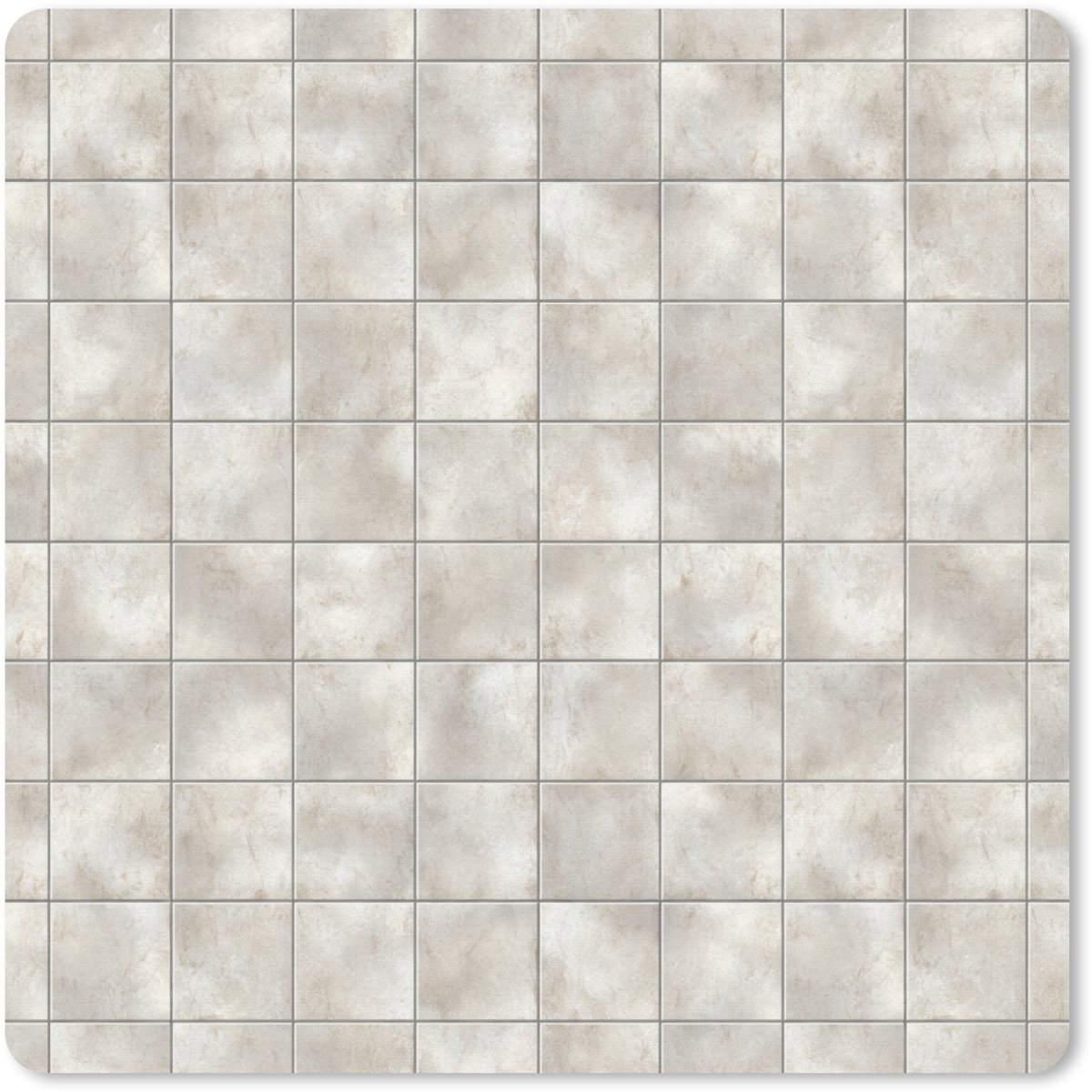 Muismat 30x30 cm - Mousepad Tegels - Natuurlijk - Grijs - Muismatten