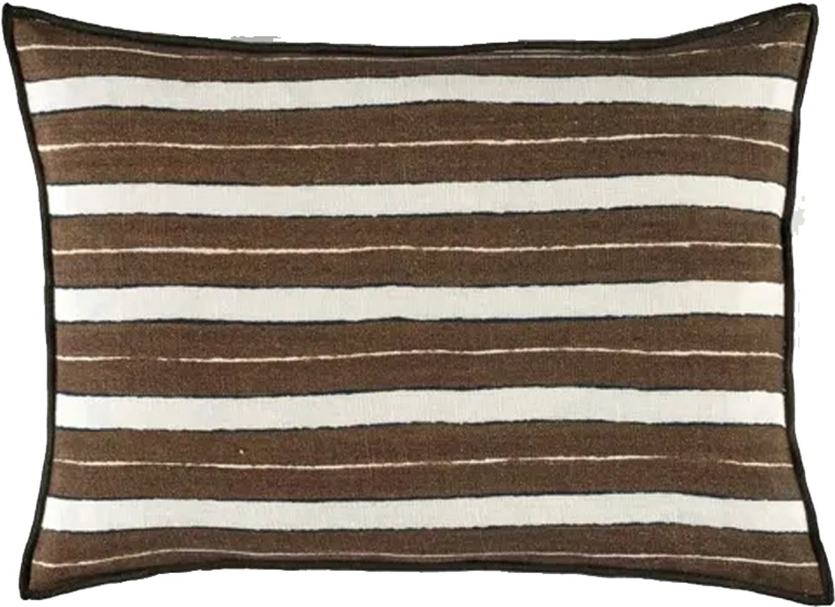 Secret stripe kussen Elitis - kaki