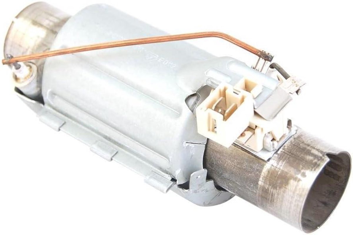 Verwarmingselement Vaatwasser - Waterverwarmer Onderdeel - Vaatwasser Reparatie - Doorstroom Type - 145 mm - Wit
