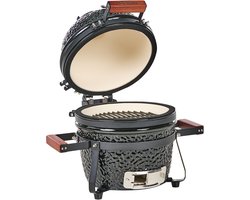 BELIANI KAMADO - Mini houtskoolgrill - Zwart - Keramiek