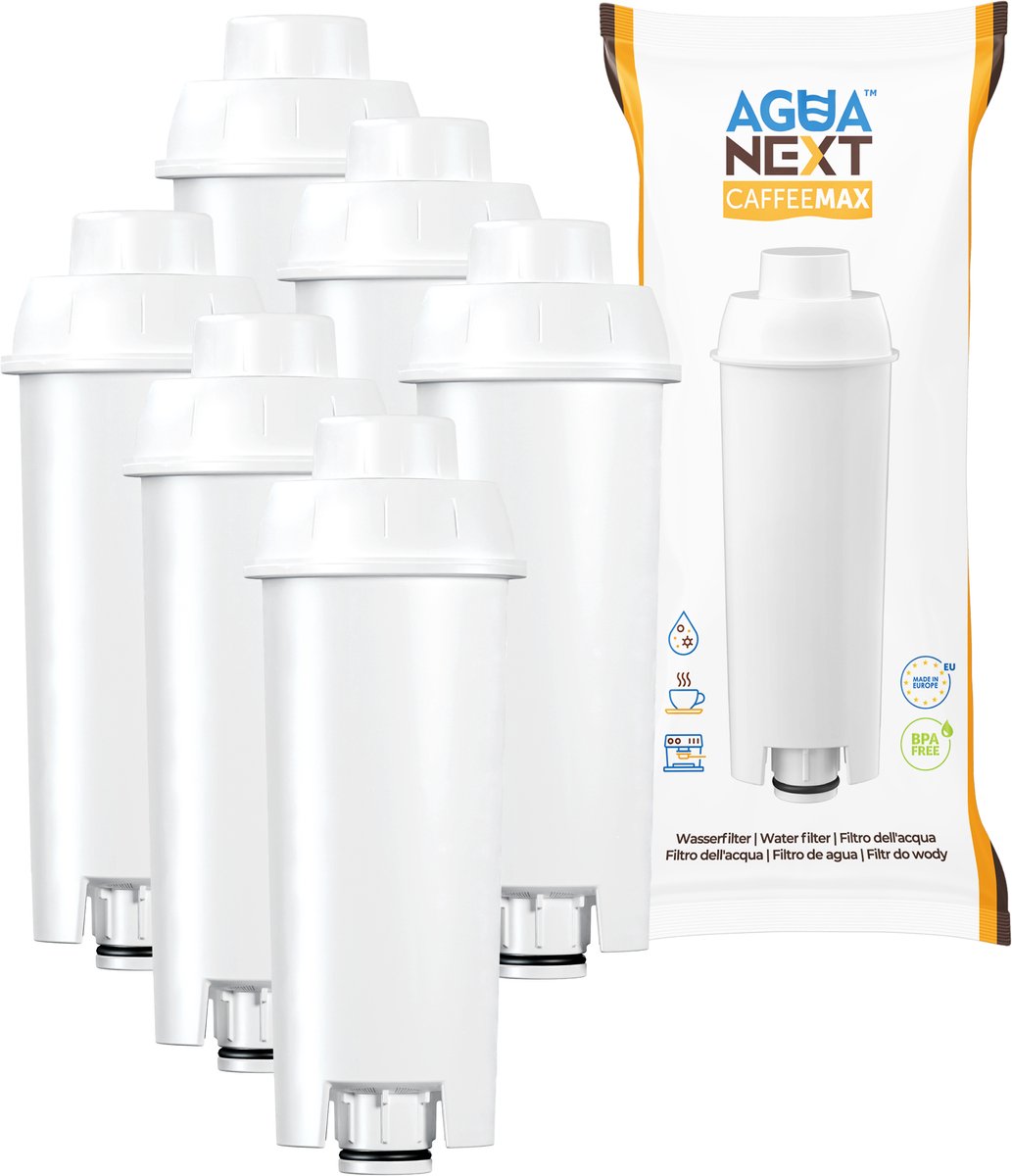 Aguanext 6x Waterfilters voor Delonghi - voor Koffiemachines - waterfilters voor Autentica, Magnifica en Dinamica - vervanging waterfilter SER3017 DLSC002
