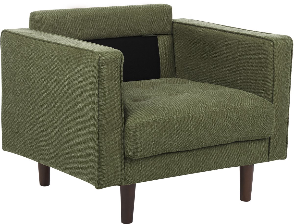 NURMO - Fauteuil - Donkergroen - Polyester