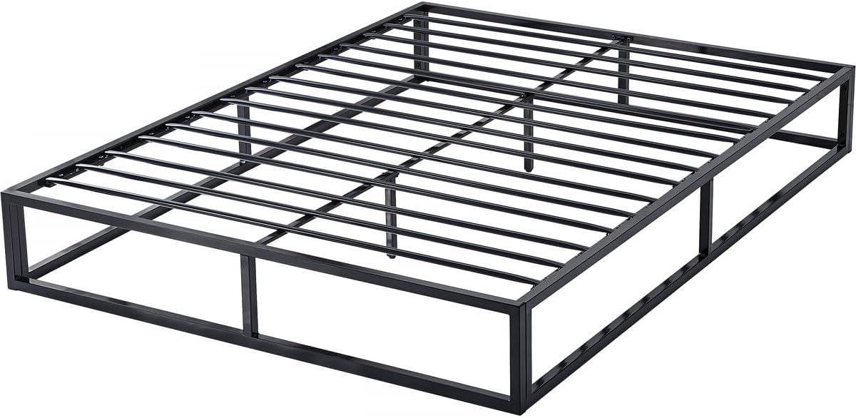 Tweepersoonsbed Bedframe - Metaal Bed - Slaapkamer Inrichten - Roestvrij Metaal - 140 x 190 cm - Zwart
