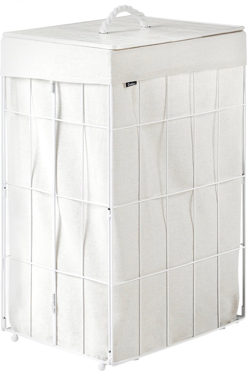 BELIANI APOTERI - Wasmand - Wit - 41 cm - IJzer