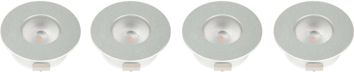 LETT® Mini Inbouw LED Spotjes - met Dimmer - Set van 4 x 1,5W