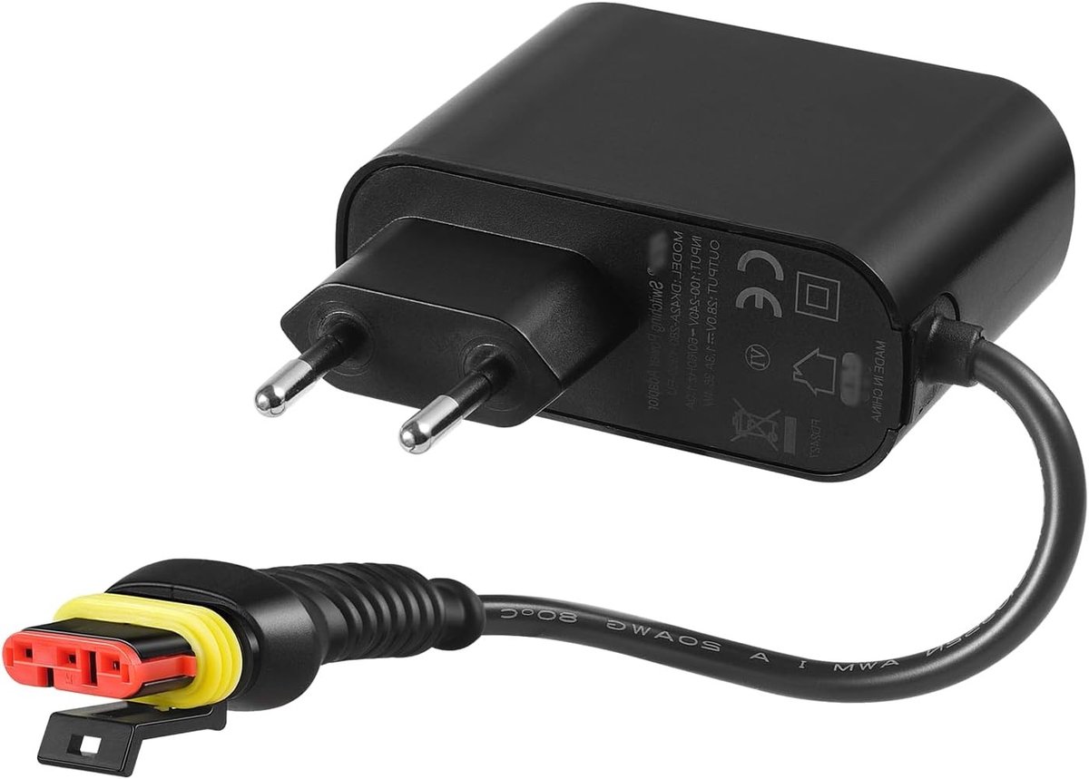 28V 1.3A Voedingsadapter voor Robotmaaiers zoals Husqvarna en Gardena - Compatibel met Automower 105, 115H, 305, 310, 315, 315X, 320, 330X, 405X, 415X, 420, 430X, Sileno en McCulloch R600 - Compact en Lichtgewicht
