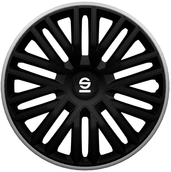 Sparco Wieldoppen Milano - 14-inch - Zwart/Grijs - Set van 4 stuks