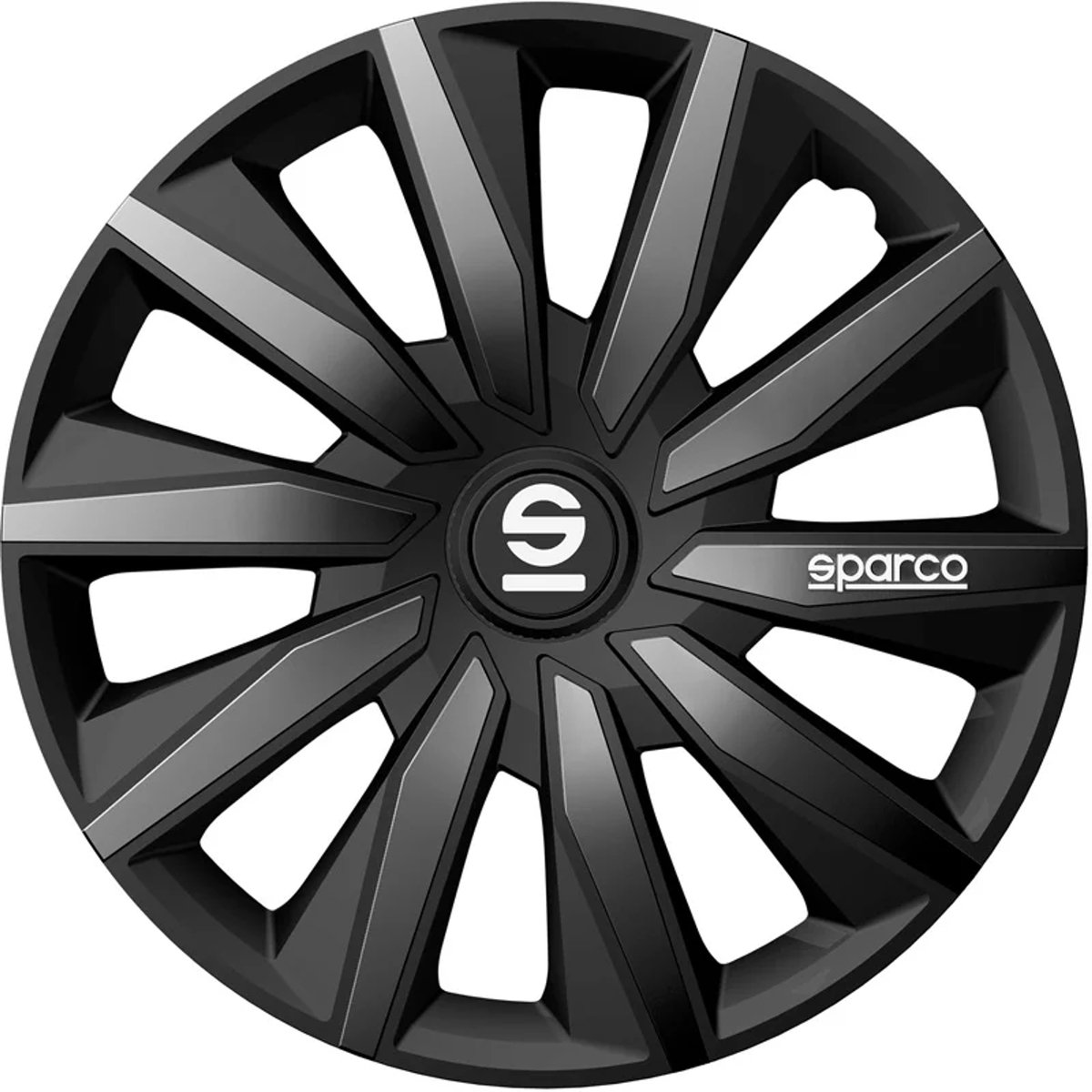 Sparco Wieldoppen Milano 14 inch Zwart Grijs - 4 stuks