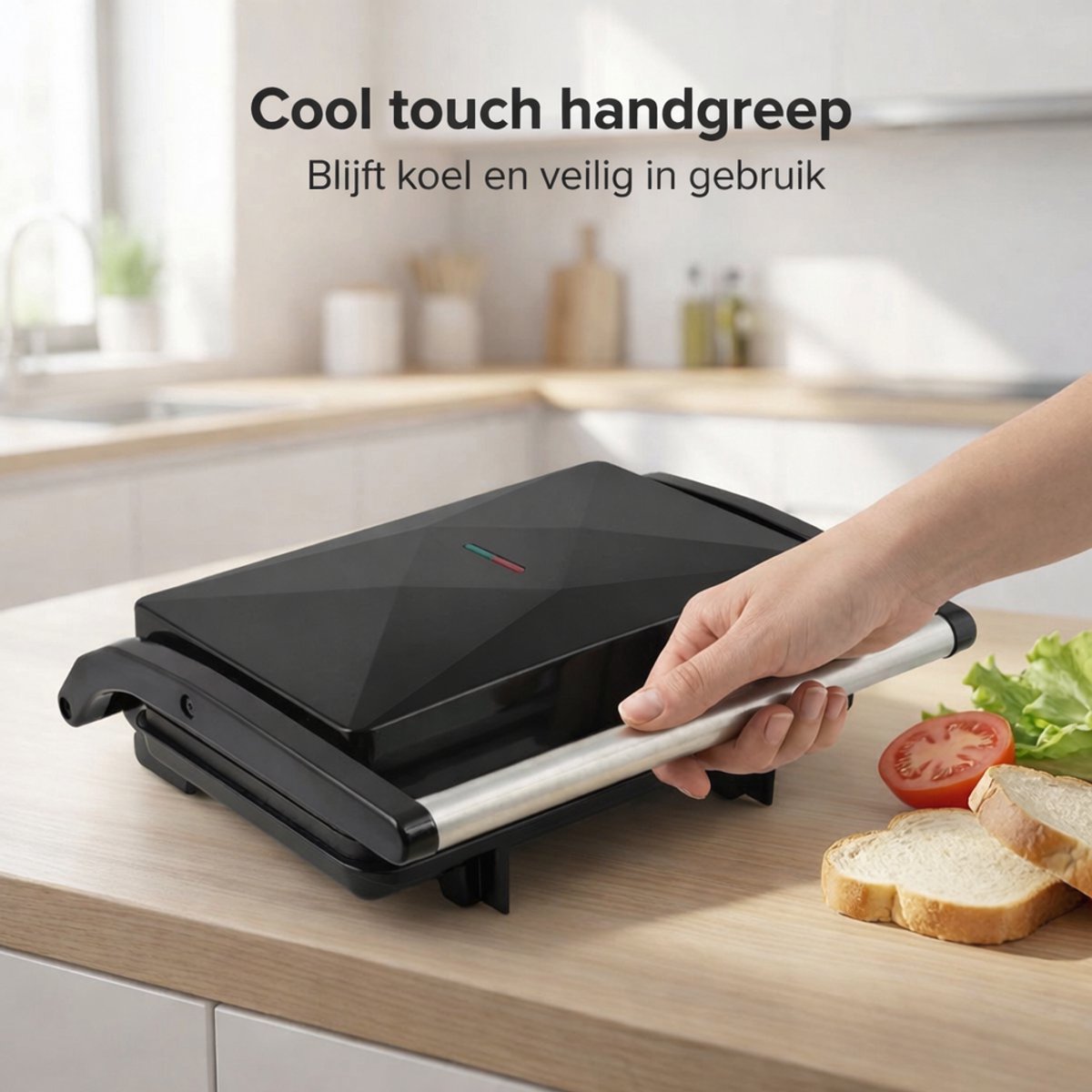 Golermo Tosti Apparaat - Contactgrill voor 2 Tosti’s thumbnail 6