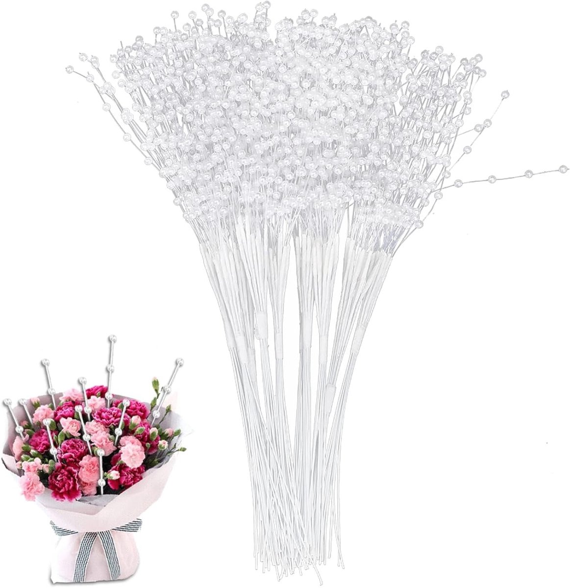 100 Stuks Parels Sticks voor Ambachtelijk Beaded String, Bruidsboeket Decoratie en Accessoires voor Trouwen
