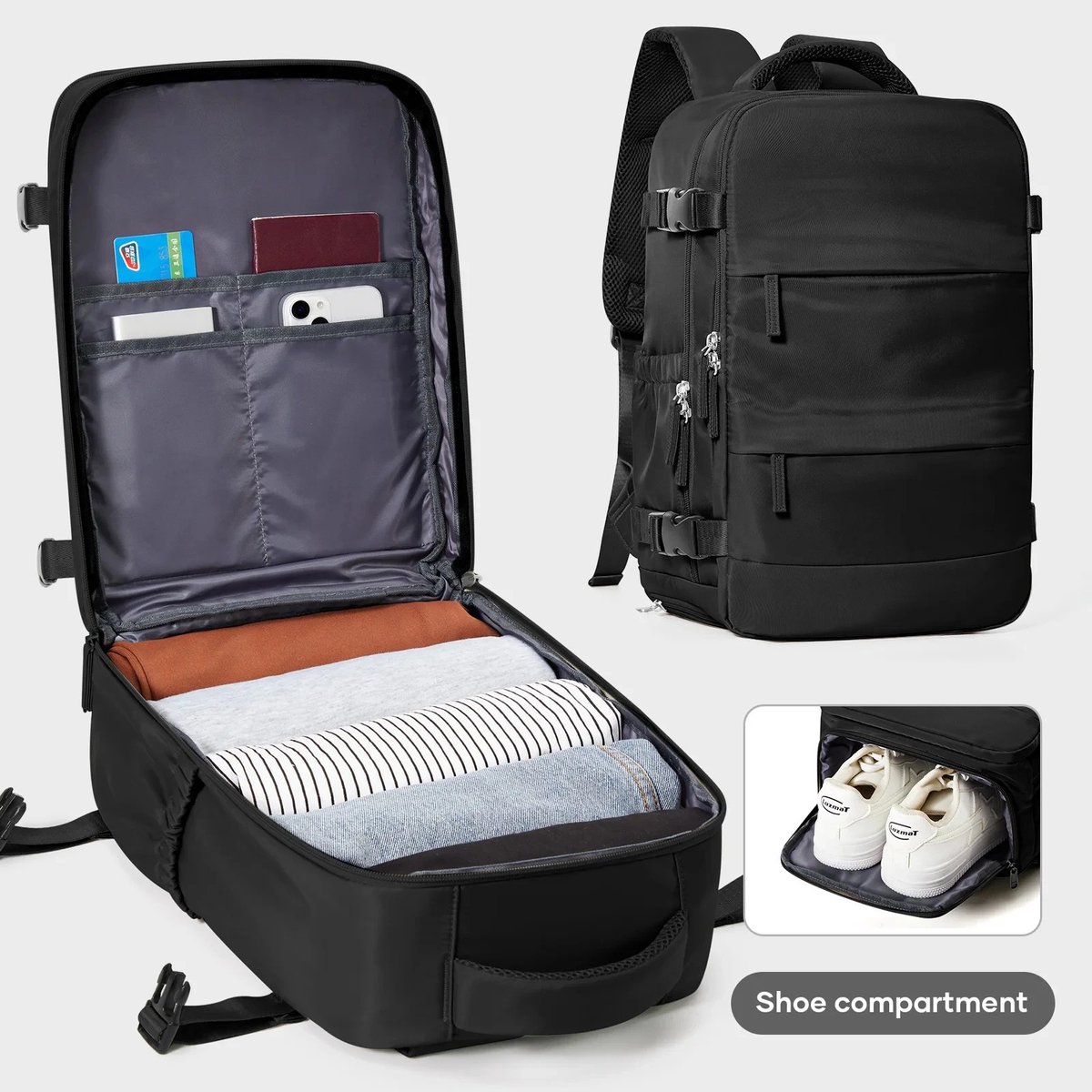 Geargalaxy Reisrugzak - Handbagage - Weerbestendige - Grote Reisrugzak - Vliegtassen - Unisex - Waterdichte Sportbagage tas