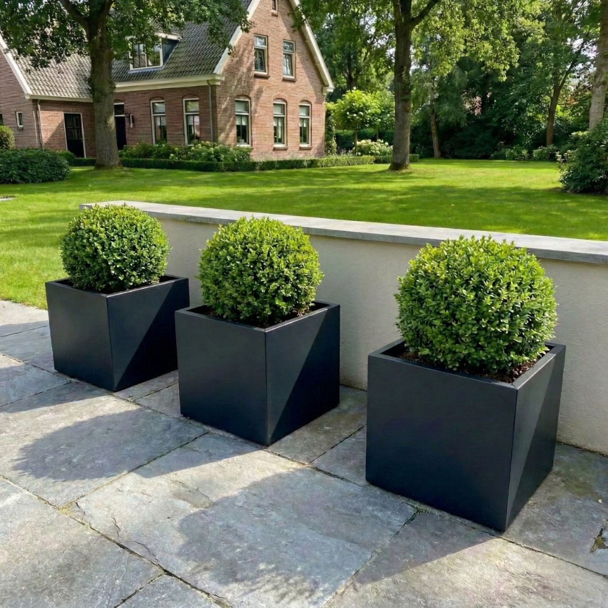 STEAEL VARNI – Stalen Plantenbak – 50 x 50 x 50 cm – Zwart