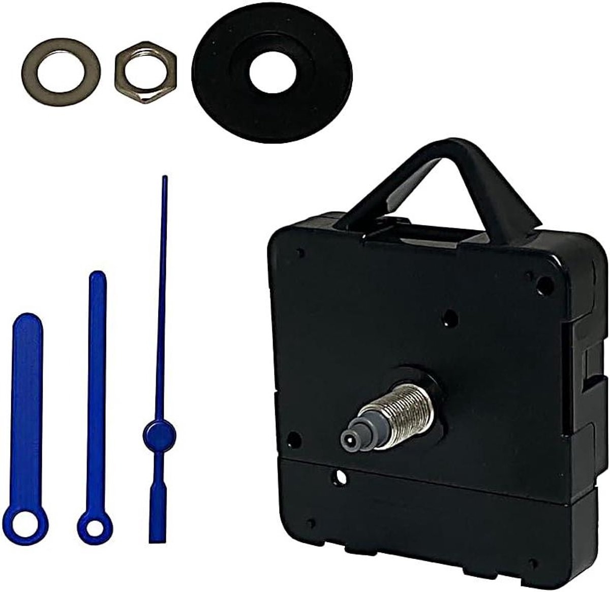 Klok Reparatie Set - Uurwerk Vervanging Motor - Klokken Repareren - Stille Veegbeweging - 55mm Blauwe Wijzers - Blauw