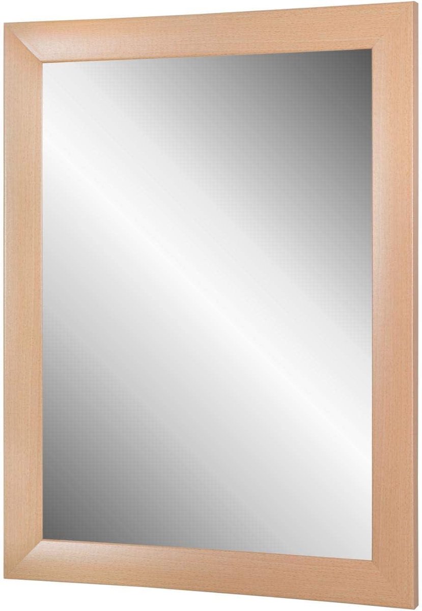 Wandspiegel - Gelijste spiegel - Ophangen in huis - Handgemaakt in Duitsland - 100 x 30 cm - Beuken