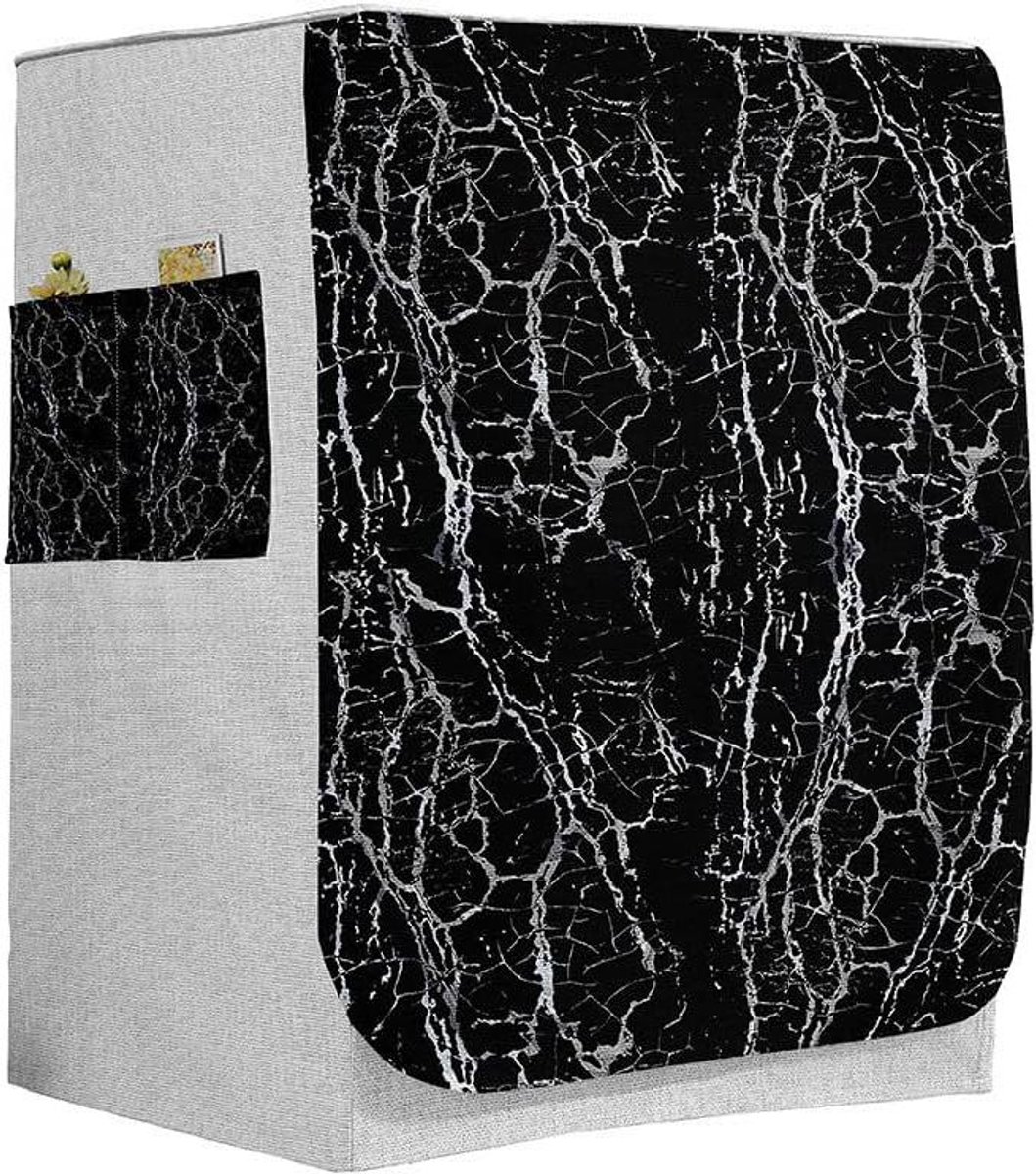 Wasmachinehoes Buiten Drogerhoes Waterdicht Apparaat Beschermen Driezijdige Afdekking 60 x 65 x 85 cm Zwart Zilver