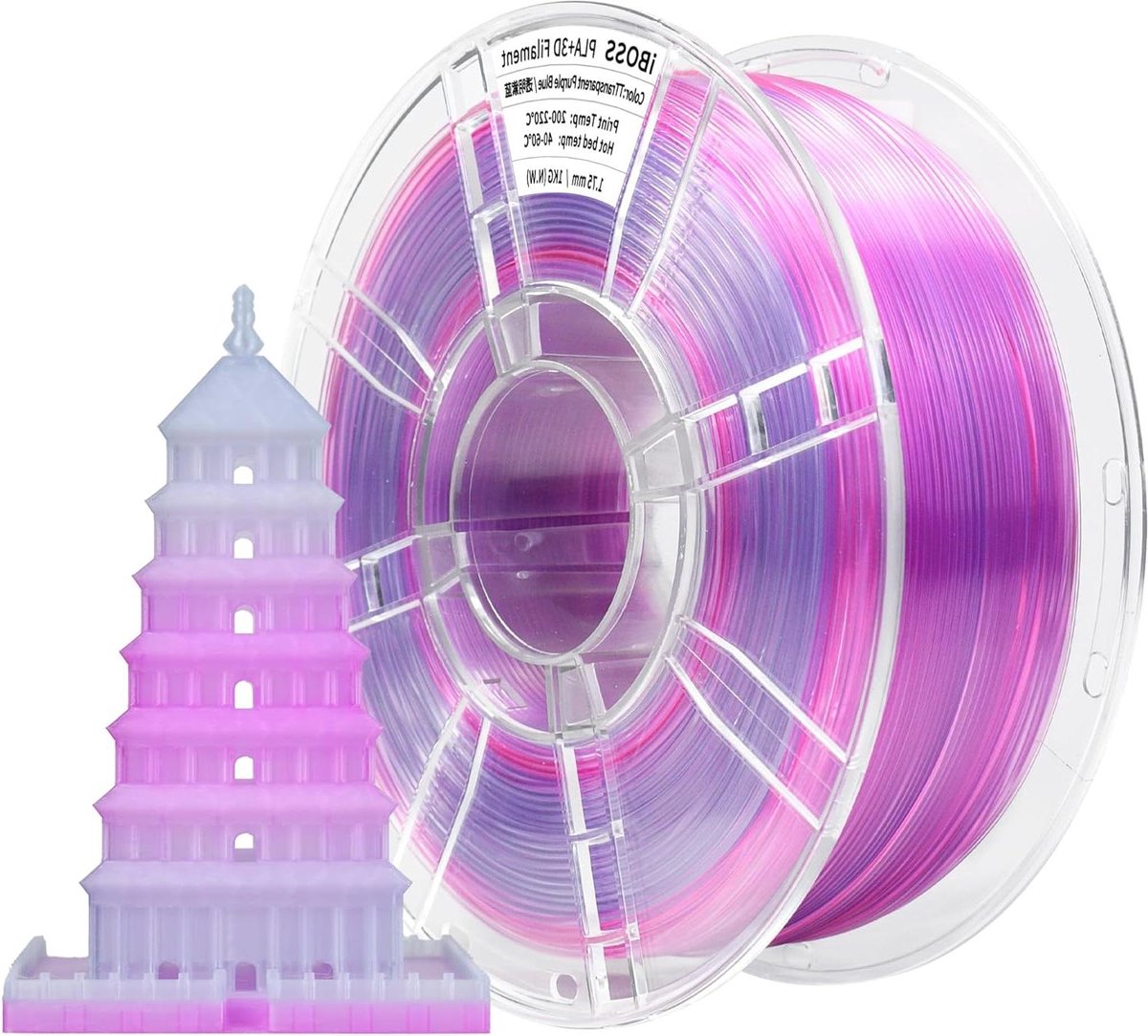 3D Printerfilament - PLA+ Filament - 3D Printen - Hoge Precisie Tolerantie - 1 kg - Tweekleurig