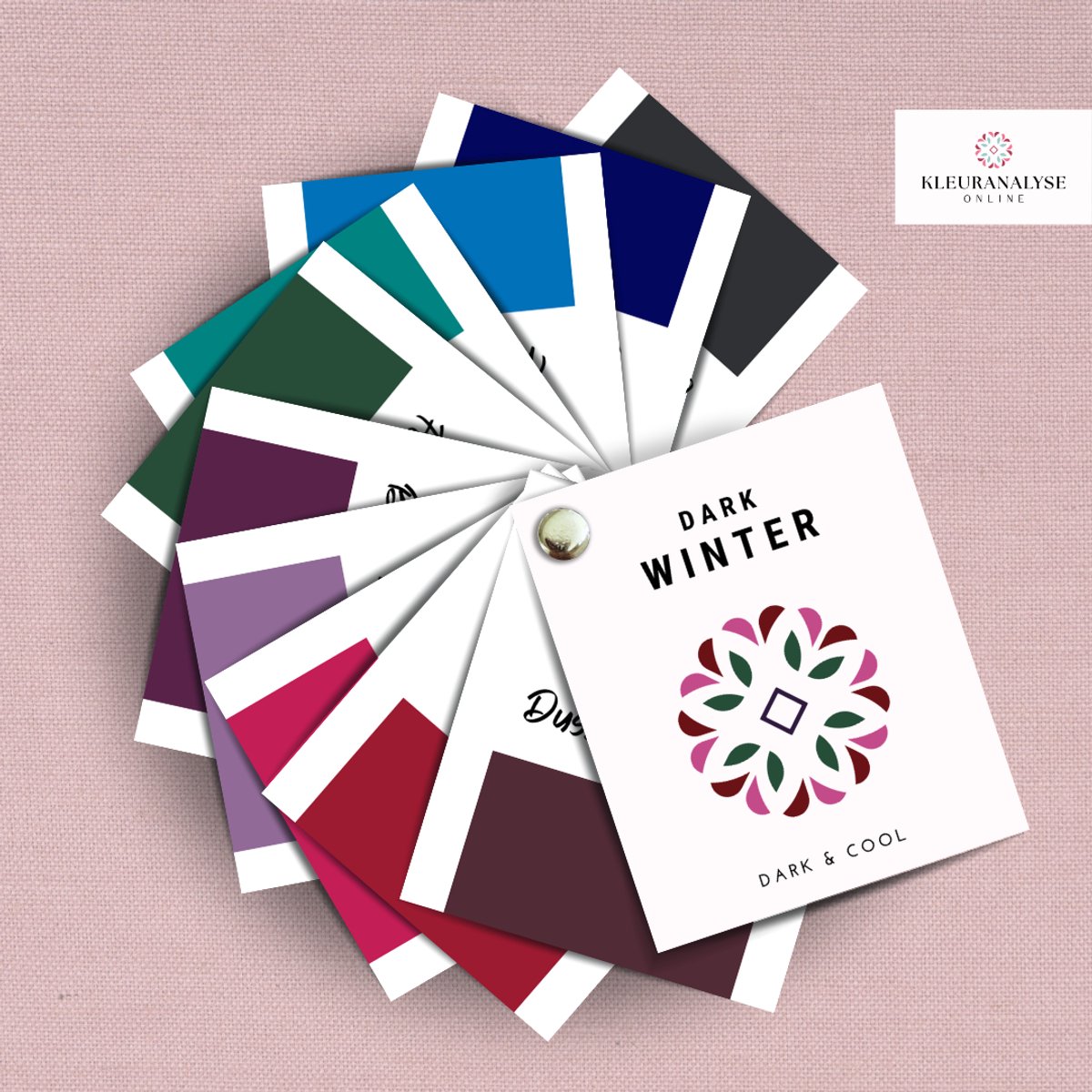 Dark Winter Kleurenwaaier – Seizoenskleuren – Kleurtype Wintertype – Koel & Diep – Kleuranalyse – Kleuradvies Voor Kleding