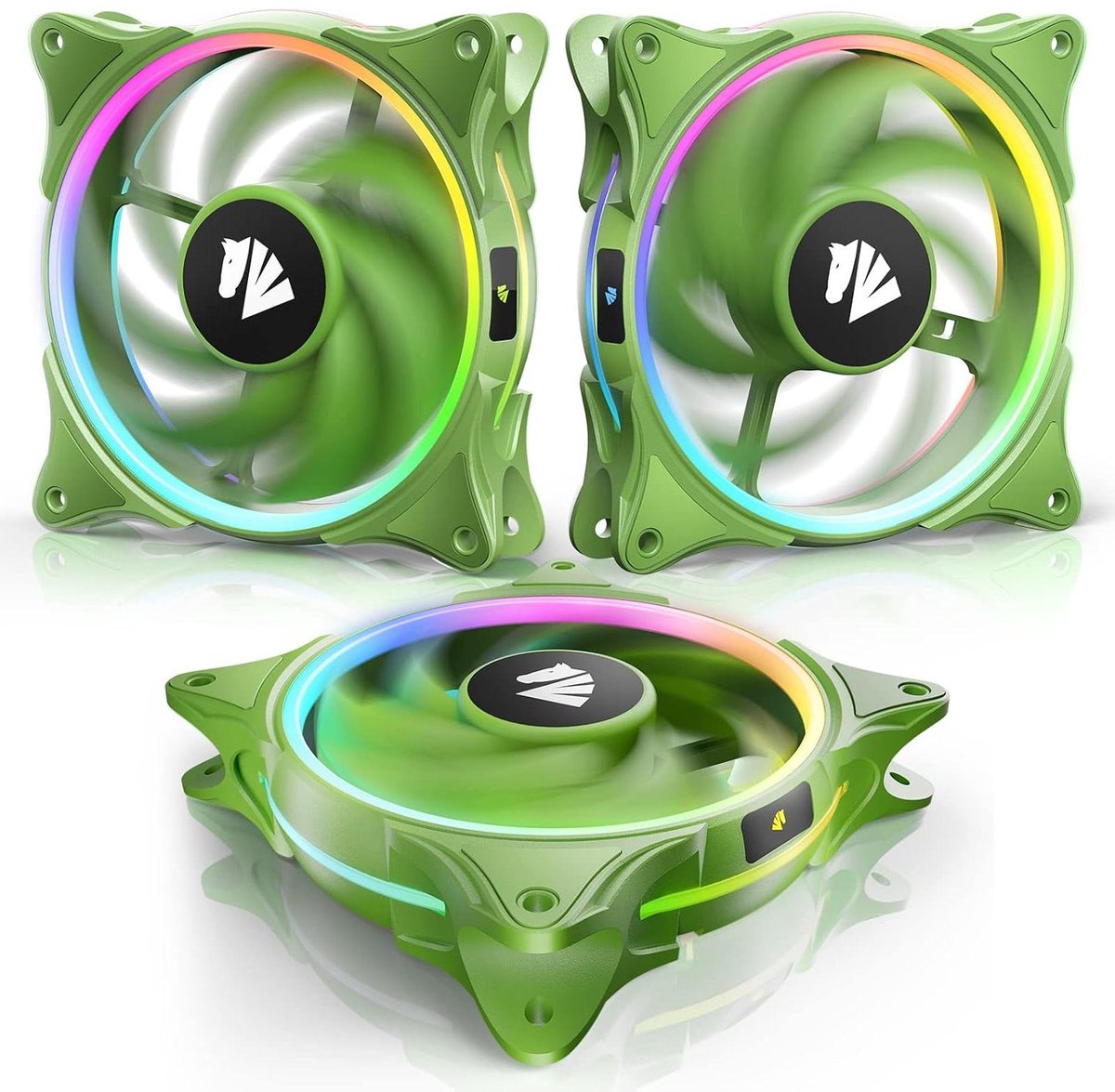 PC Behuizing Ventilator - Computer Koeler - PC Koeling - ARGB Verlichting - 120mm - Groen