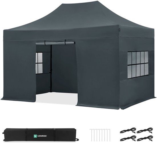VONROC Easy-Up Partytent – 3x4.5 M