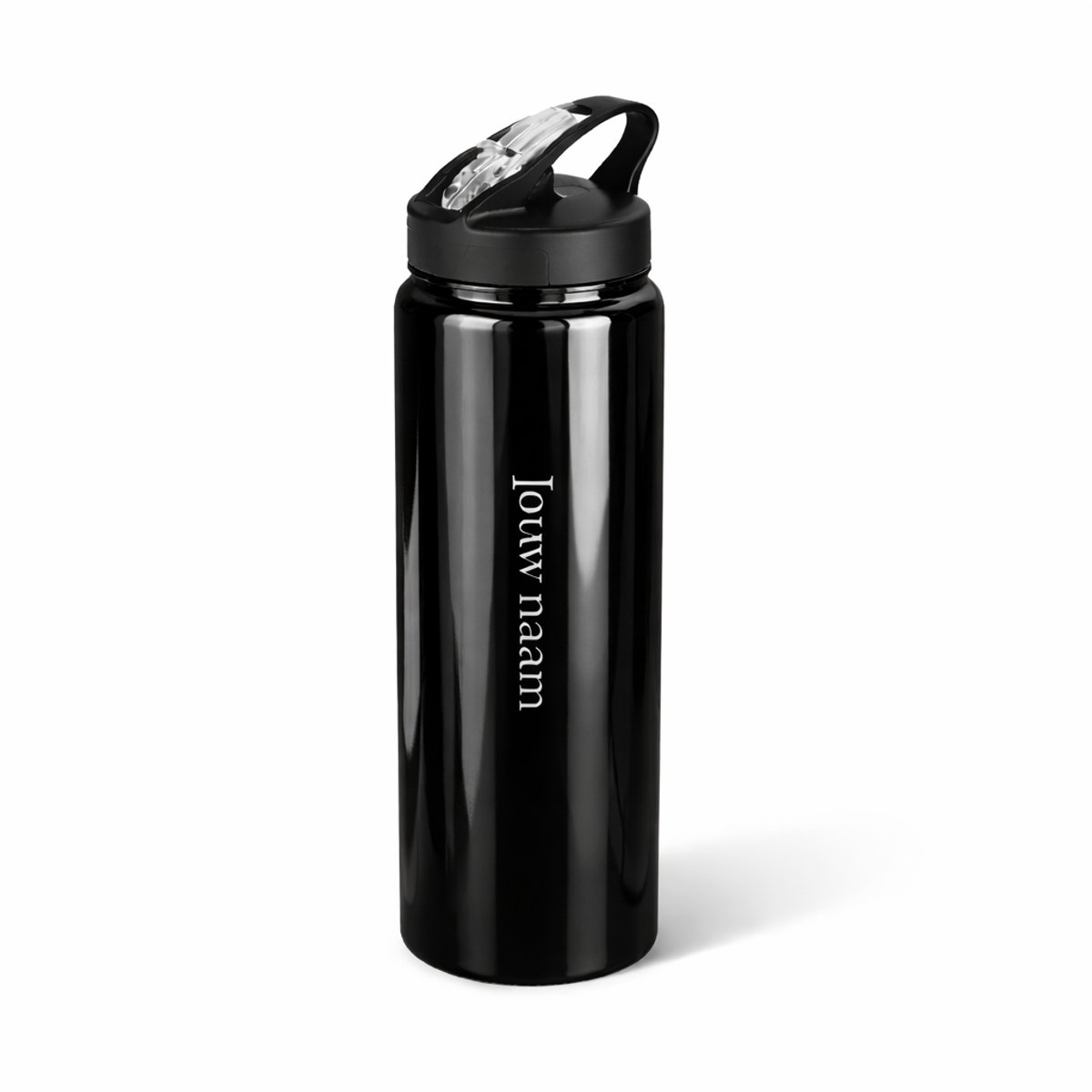 Sport bidon (Met eigen naam) - 800 ml - Sportfles Aluminium - Laser gegraveerd
