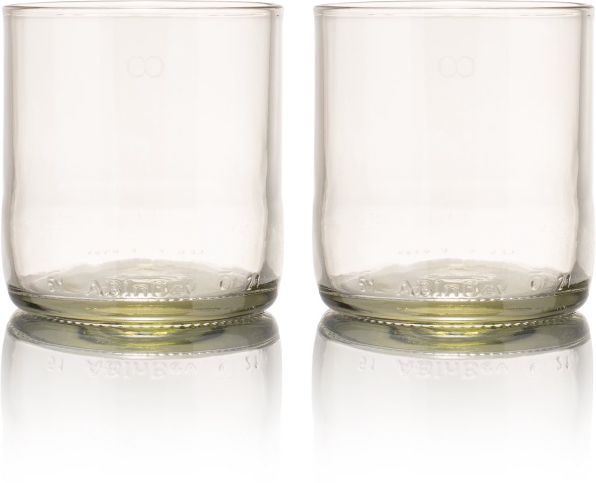 Rebottled Waterglas Transparant 175 ml - 2 Stuks
