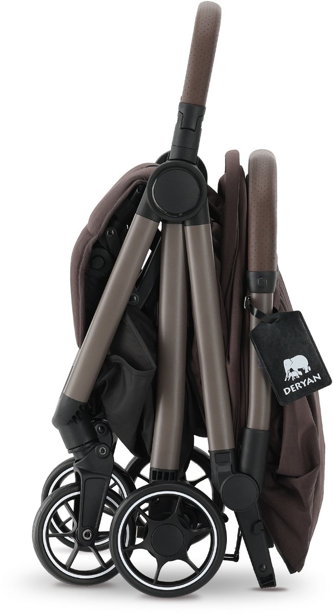 Deryan Air Buggy - Vliegtuig Buggy - 8 kg - Geïntegreerde Tas - Chocolate – foto 2
