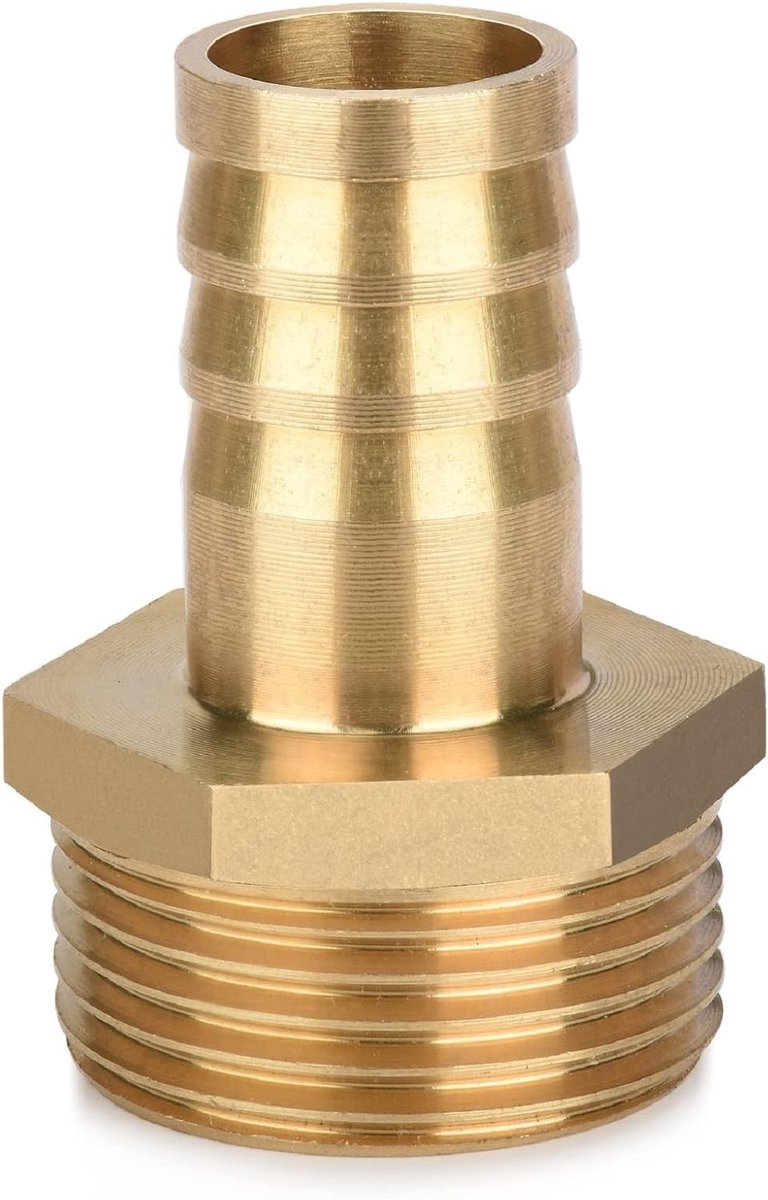 Hoge kwaliteit messing tuinslangadapter 1 inch AG naar 3/4 inch spuit, perfect voor tuinaccessoires en waterverbindingen, 1 stuk