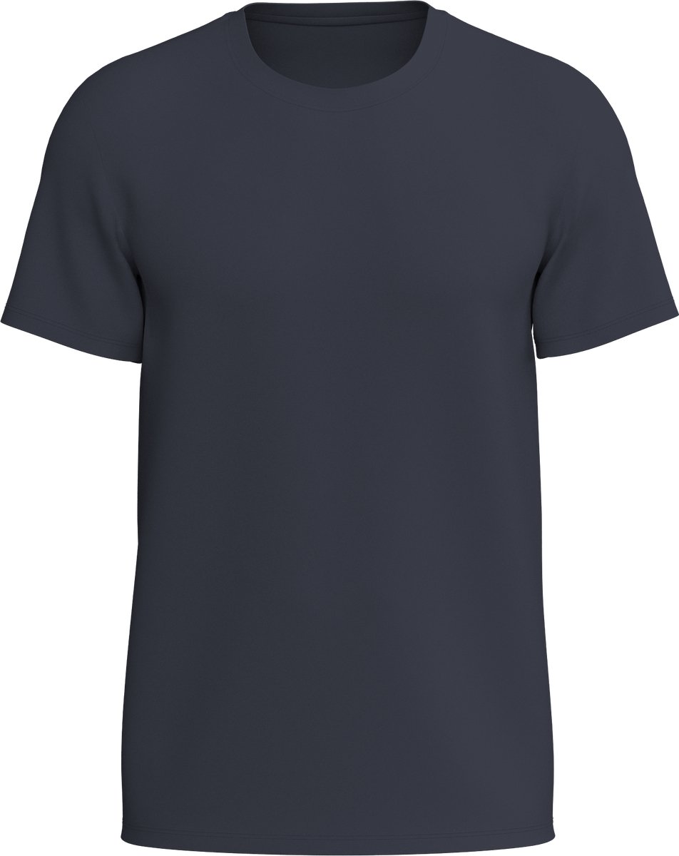 RELAKZ - Heren T-shirt - Ronde Hals - Organisch Katoen - 2 Pack - Ink Blauw - Maat S