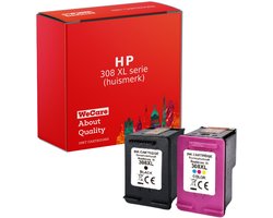 weCare 2-pack Geschikt voor HP 308XL Inktcartridges - Geschikt voor Deskjet 2910 - 2820 - Envy 6120 - 6520