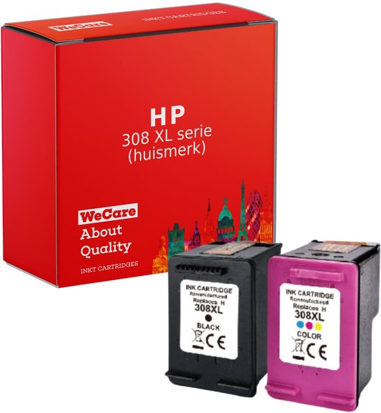 2-pack Geschikt voor HP 308XL Inktcartridges - Geschikt voor Deskjet ...