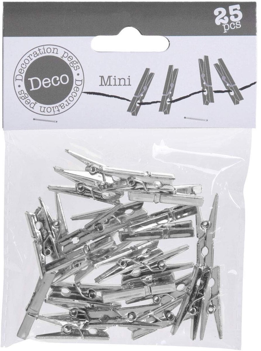 Mini-wasknijpers, grootte 30 mm, ideaal om te knutselen, tafeldecoratie, cadeauknijpers voor cadeauzakjes, cadeaubonnen, mini-sierklemmen voor foto's