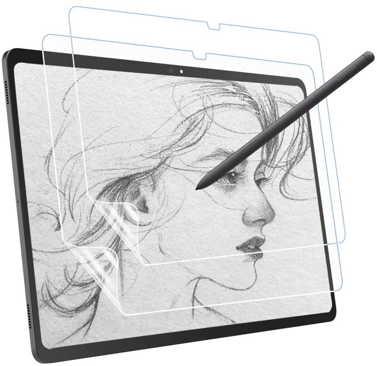 Store_9 - Papieren schermbeschermer - Anti-glare - 12,4 inch - Schrijven met S-Pen - Geschikt voor Samsung Galaxy Tab S10 Plus/S9 FE Plus/S9 Plus