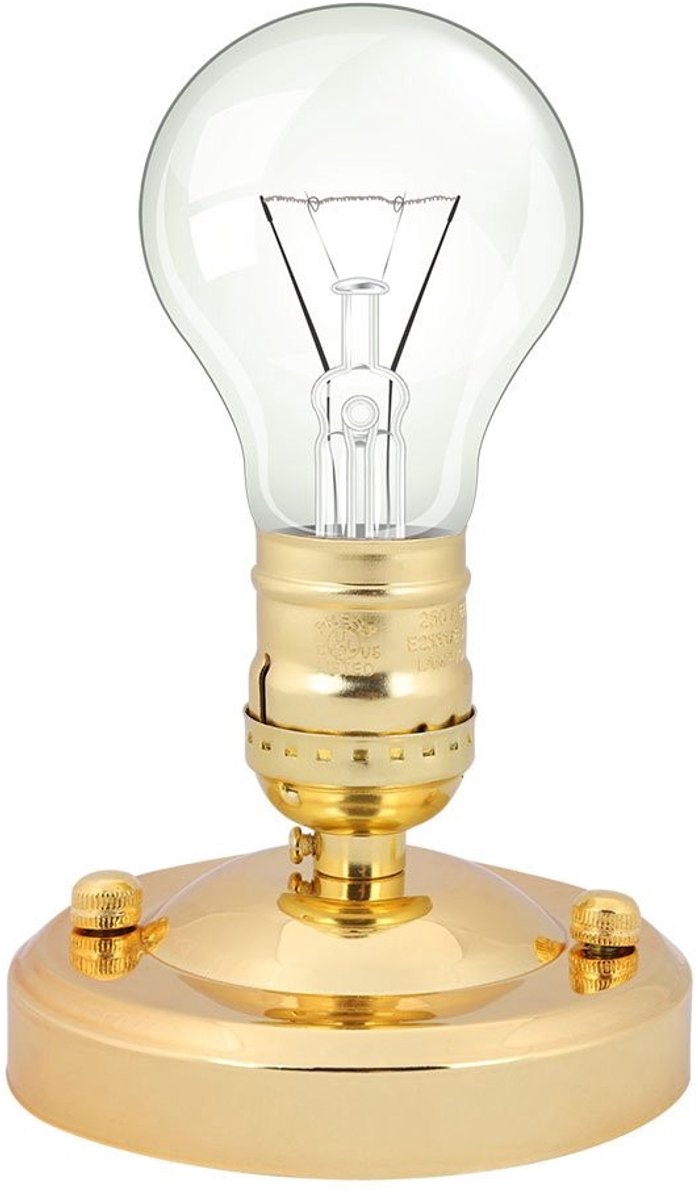 Store_8 - Vintage Industrial Lampenkap - E26 E27 Fitting - Hoogwaardige metalen lamp - Gouden kleur - Perfect voor DIY projecten - Geschikt voor wa...